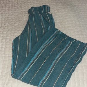 Girls ONeill Striped Blue Wide-Leg Beach Pants size XS